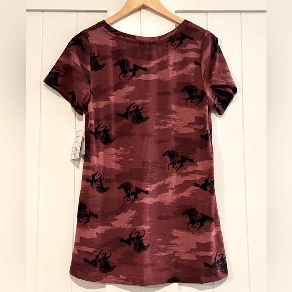 LulaRoe Christy T - Size M - Horse Print - Picture 2 of 3
